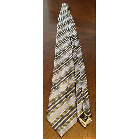 Boulevard Club Green Blue 100% Silk Men’s Neck Tie Made In China - Picture 3 of 10